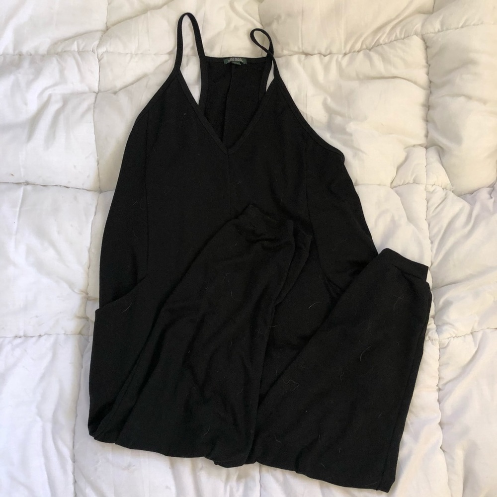 Wild Fable | Black Deep V Jumpsuit